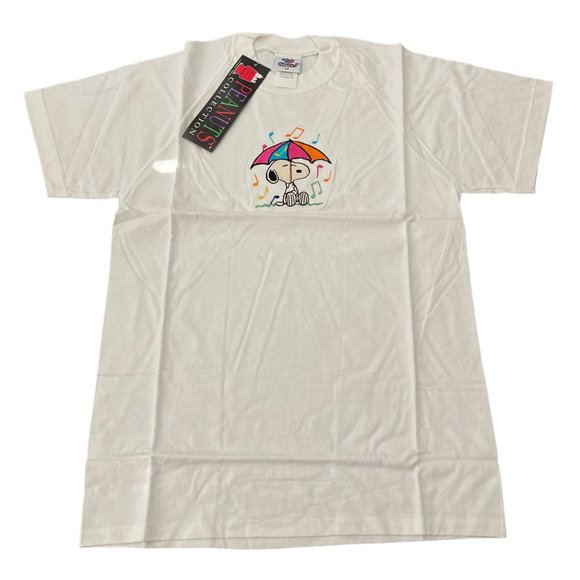 Peanuts Collection Tops - Peanuts Collection Snoopy White 100% Cotton SS T-shirt USA Made, Size M NWT